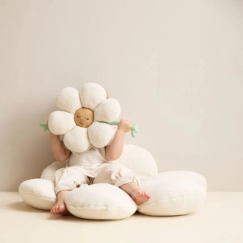 Coussin fleur réversible bébé – coussin doudou dès la naissance