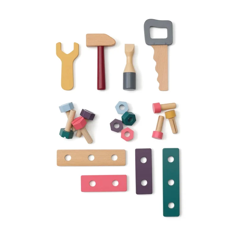 Caisse à outils enfant en bois FSC – kit bricolage complet dès 3 ans