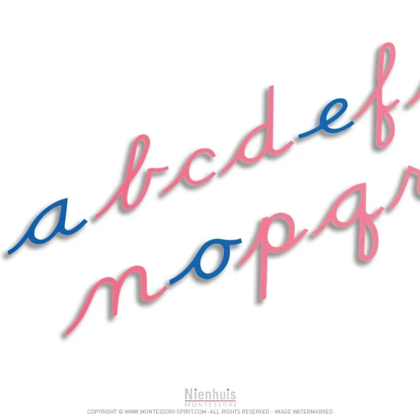 Grand alphabet mobile : version cursif USA