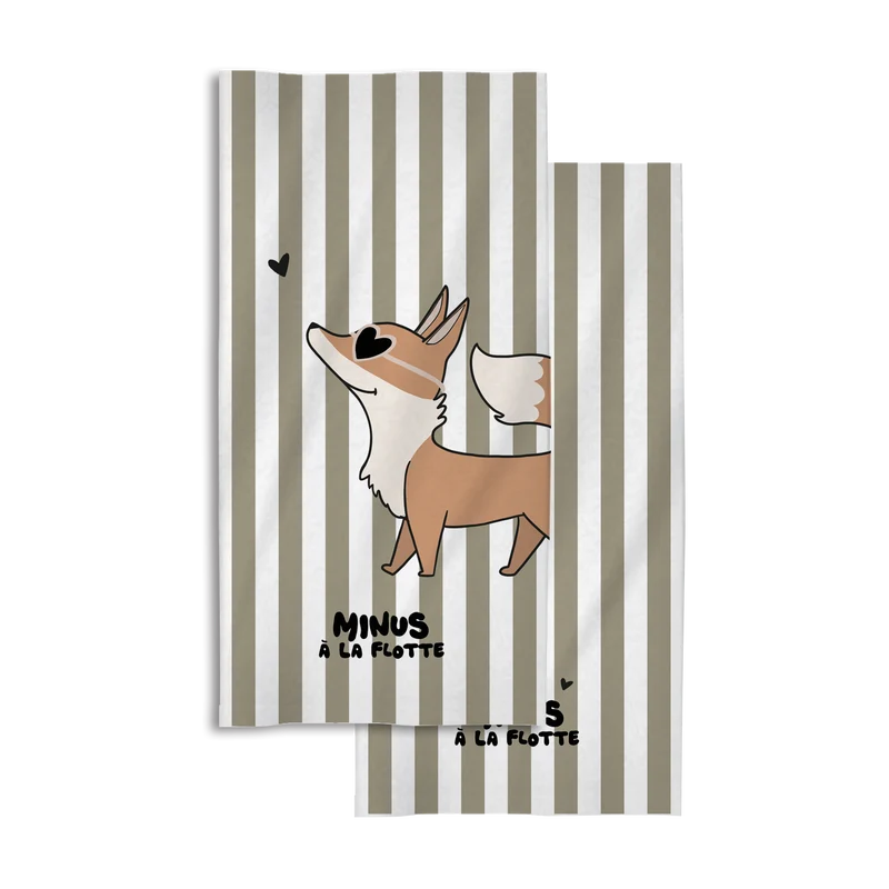 Serviette de plage enfant Minus Renard