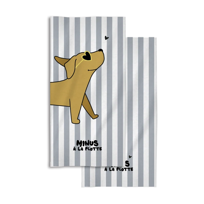 Serviette de plage enfant Minus Chiot