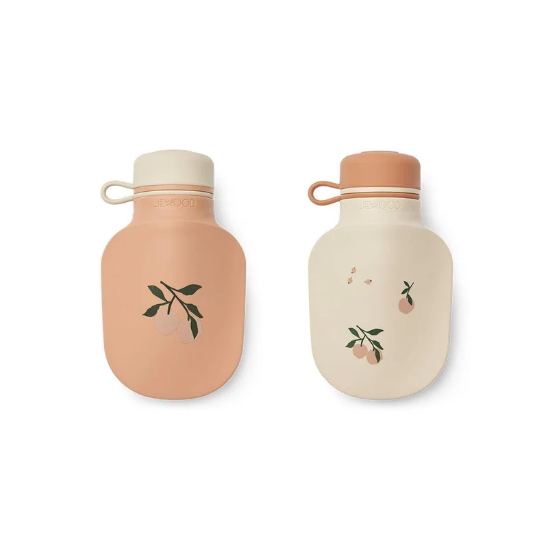 Gourdes à smoothie Lizzie pêche, lot de 2
