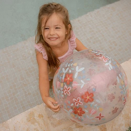 Ballon de plage 3D Pink Flowers