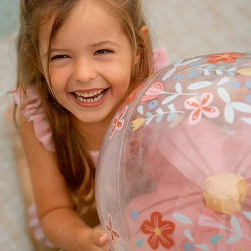 Ballon de plage 3D Pink Flowers