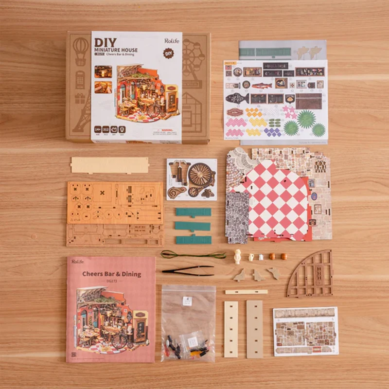 Kit Maison Miniature DIY - Cheers Bar Dining