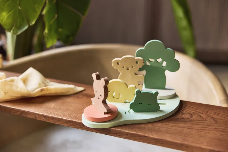 Set de jeux en mousse de bain bébé Kangourou – Jouet éducatif flottant