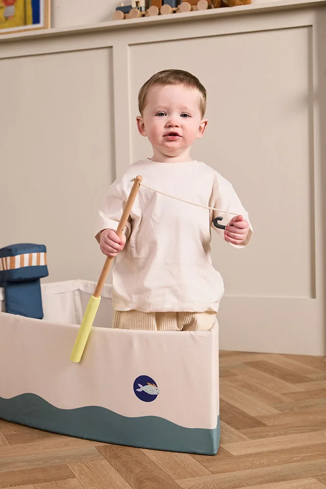 Bateau enfant avec set de pêche – cabane de jeu dès 2 ans