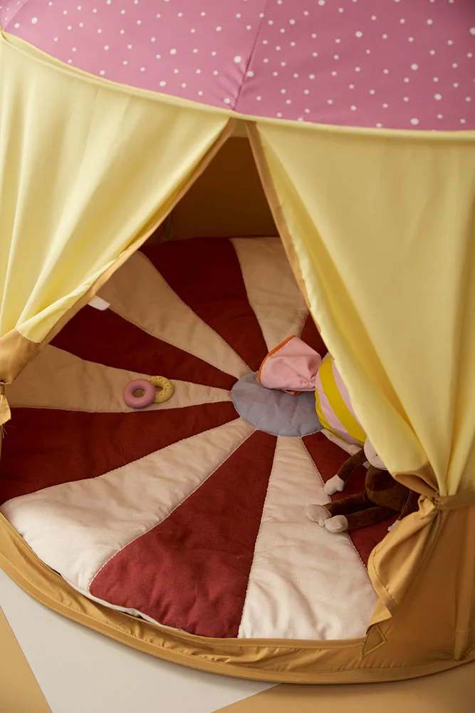 Tente cirque rose enfant pop-up – cabane cosy dès 2 ans