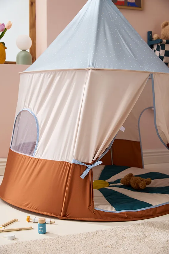 Tente cirque bleue enfant pop-up – cabane cosy dès 2 ans
