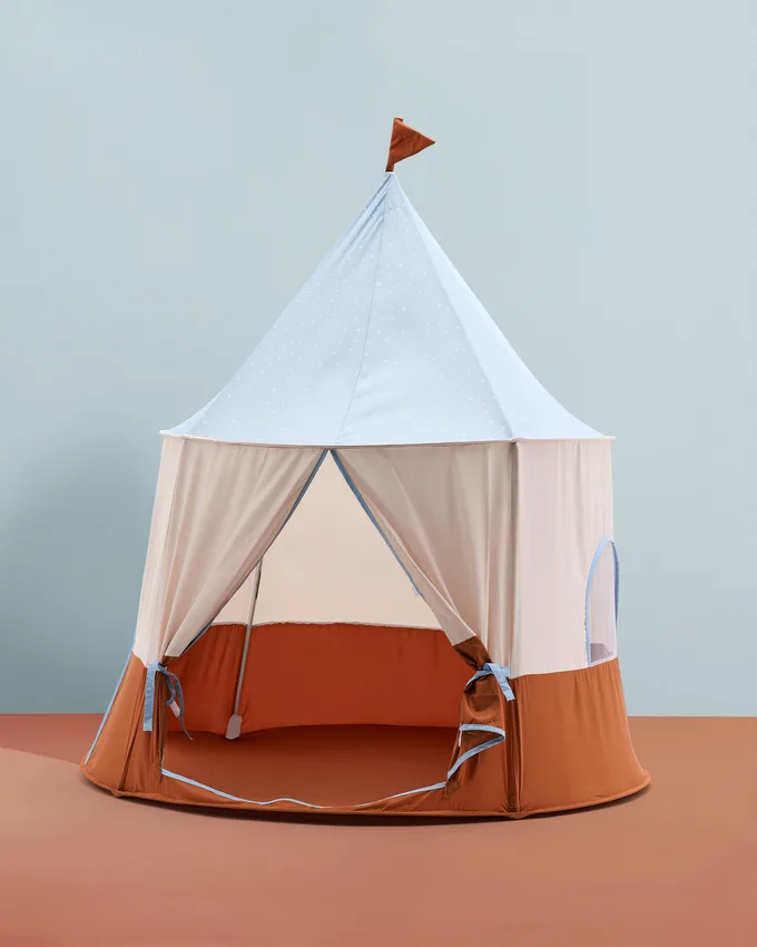 Tente cirque bleue enfant pop-up – cabane cosy dès 2 ans