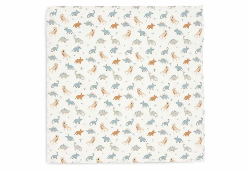 1 Lange Gaze de Coton Small 70x70cm - Roarsome - Dinosaures
