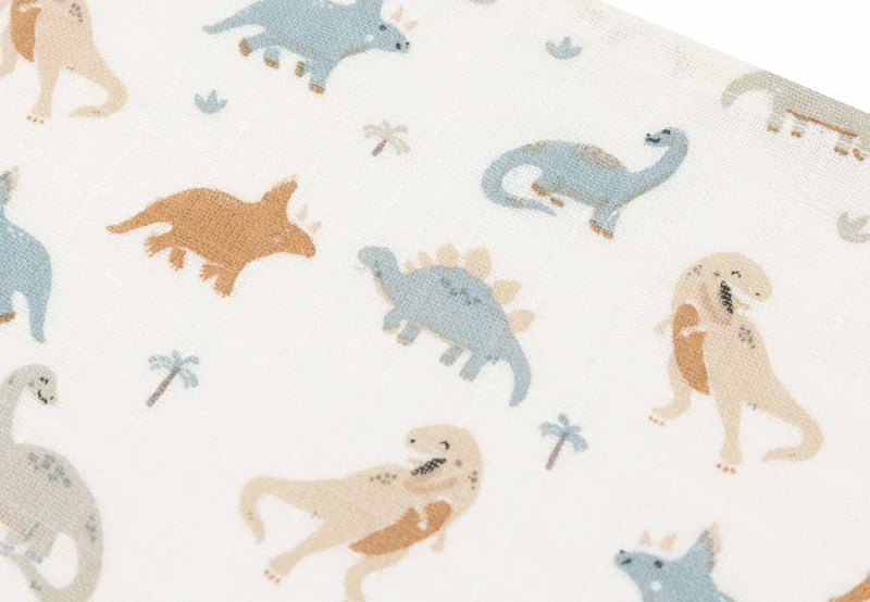 1 Lange Gaze de Coton Small 70x70cm - Roarsome - Dinosaures