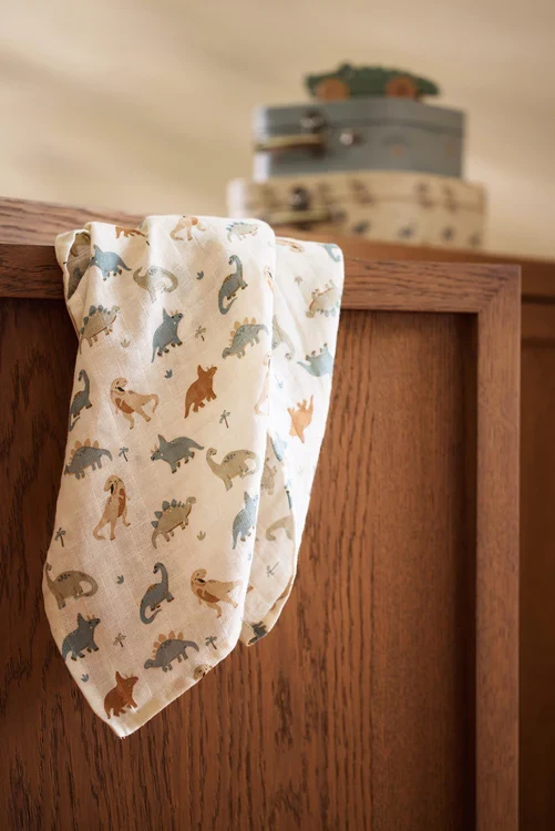 1 Lange Gaze de Coton Small 70x70cm - Roarsome - Dinosaures