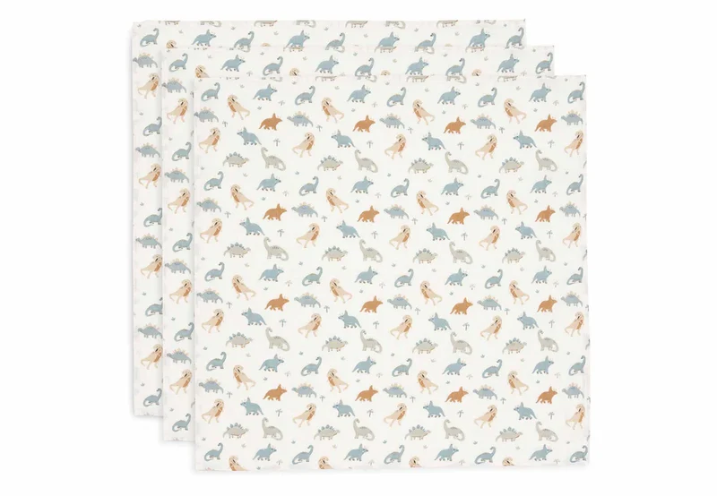 1 Lange Gaze de Coton Small 70x70cm - Roarsome - Dinosaures