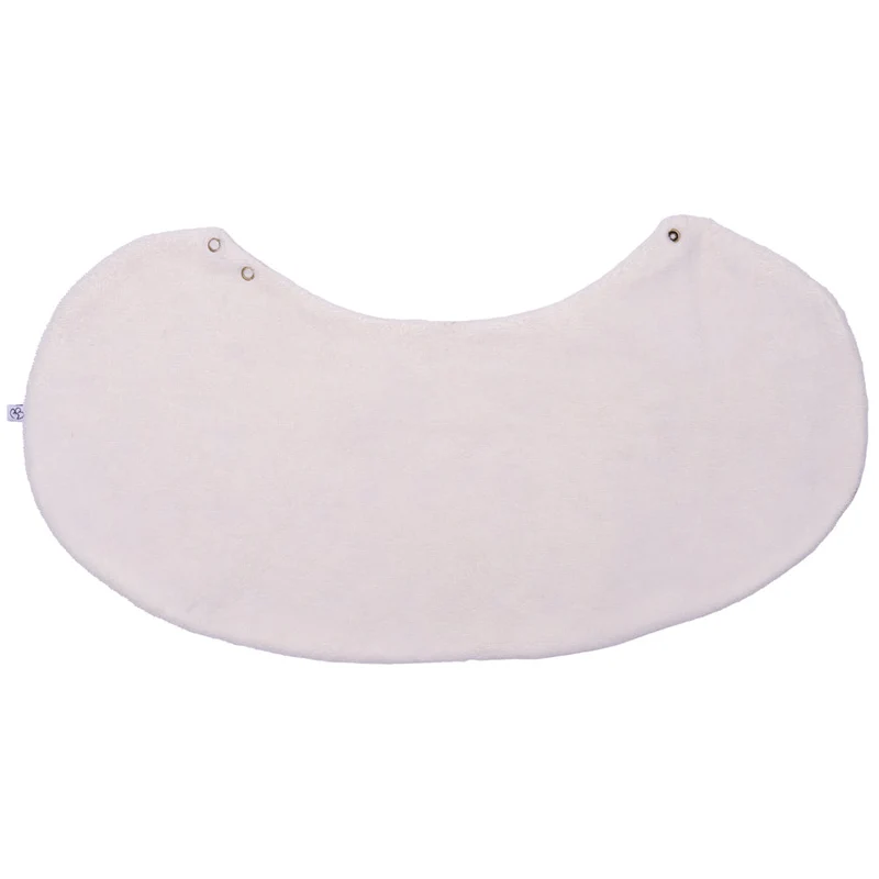 Bavoir 2 en 1 bi-matière poncho / épaule – Jardin enchanté ivoire