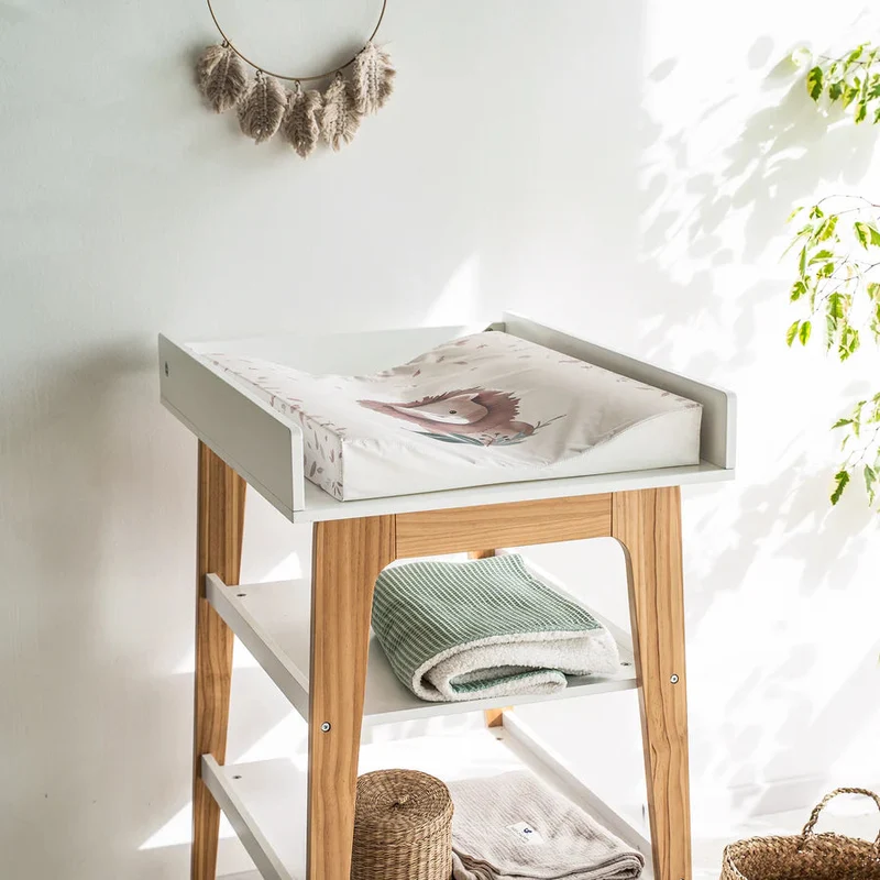 Matelas à langer bébé 50x65 cm – bords vagues sécurisés Lion Leo