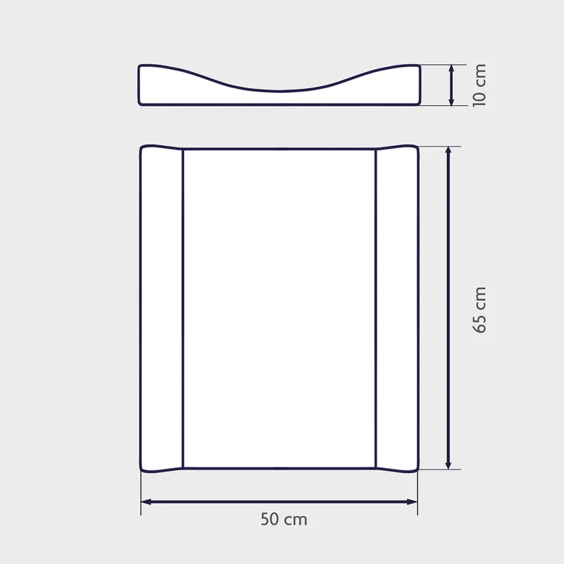 Matelas à langer bébé 50x65 cm – bords vagues sécurisés Lion Leo