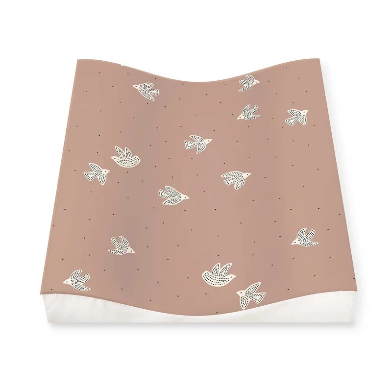Matelas à langer bébé 50x65 cm – bords vagues sécurisés Birdy