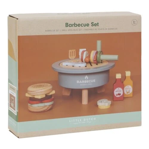Ensemble de jouets barbecue en bois