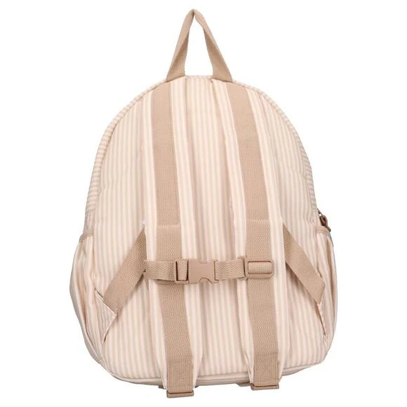 Sac à dos enfant Nostalgia rayures et avions beige