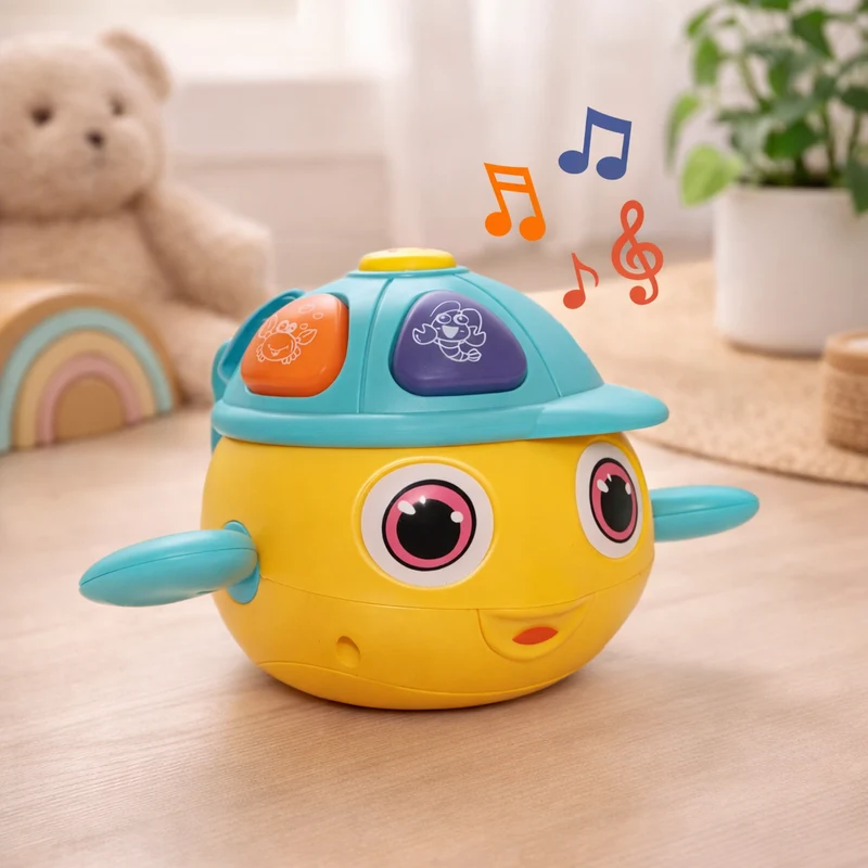 Jouet musical bébé poisson clown – jouet lumineux 12 mois