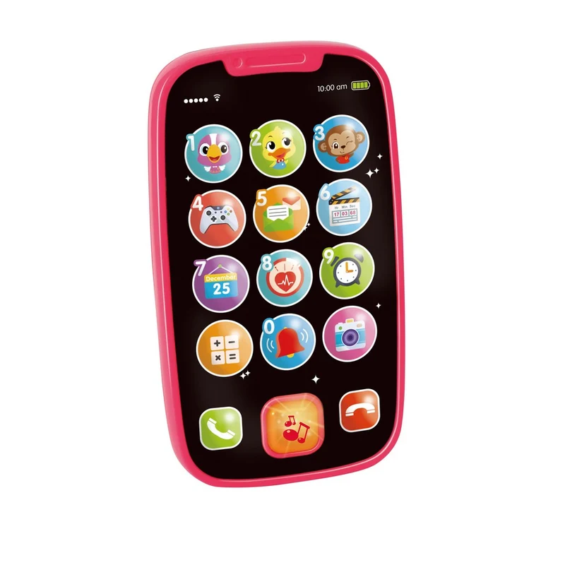 Téléphone bébé jouet – smartphone enfant éducatif 12 mois Rouge