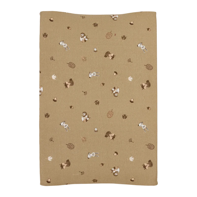 Housse matelas à langer bébé coton 50x70 Animaux de la forêt