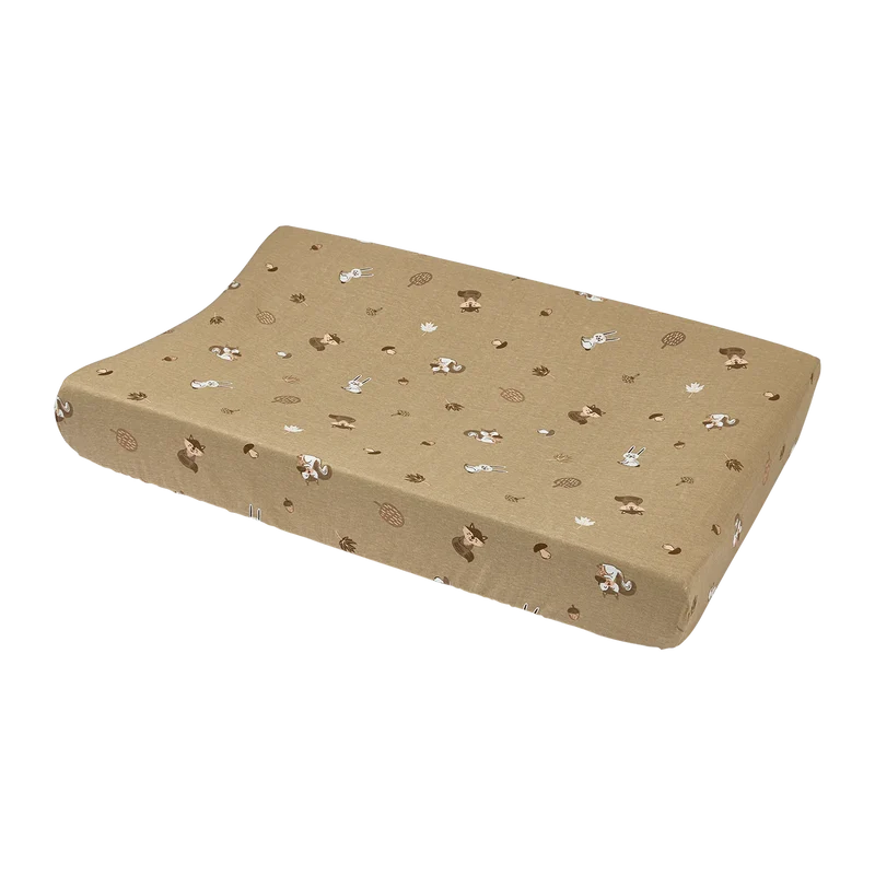 Housse matelas à langer bébé coton 50x70 Animaux de la forêt