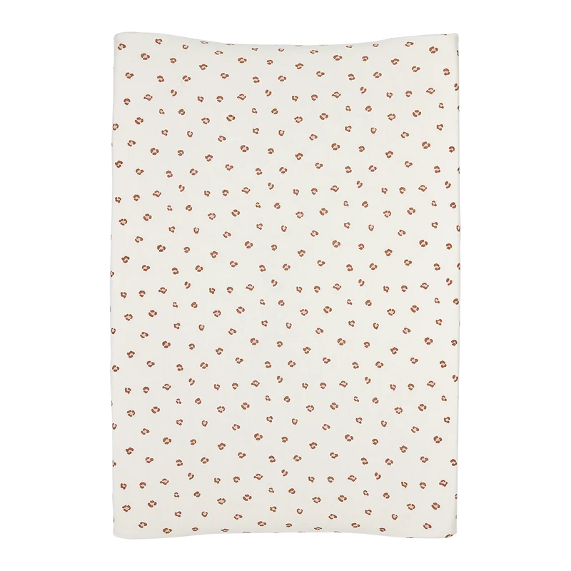 Housse matelas à langer bébé coton 50x70 Léopard rose
