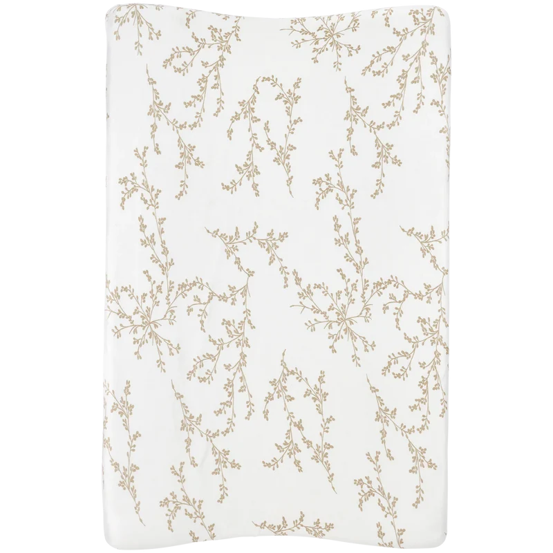 Housse matelas à langer bébé coton 50x70 branches sable