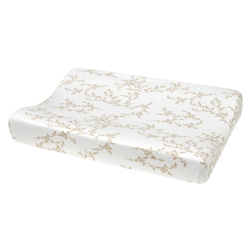 Housse matelas à langer bébé coton 50x70 branches sable