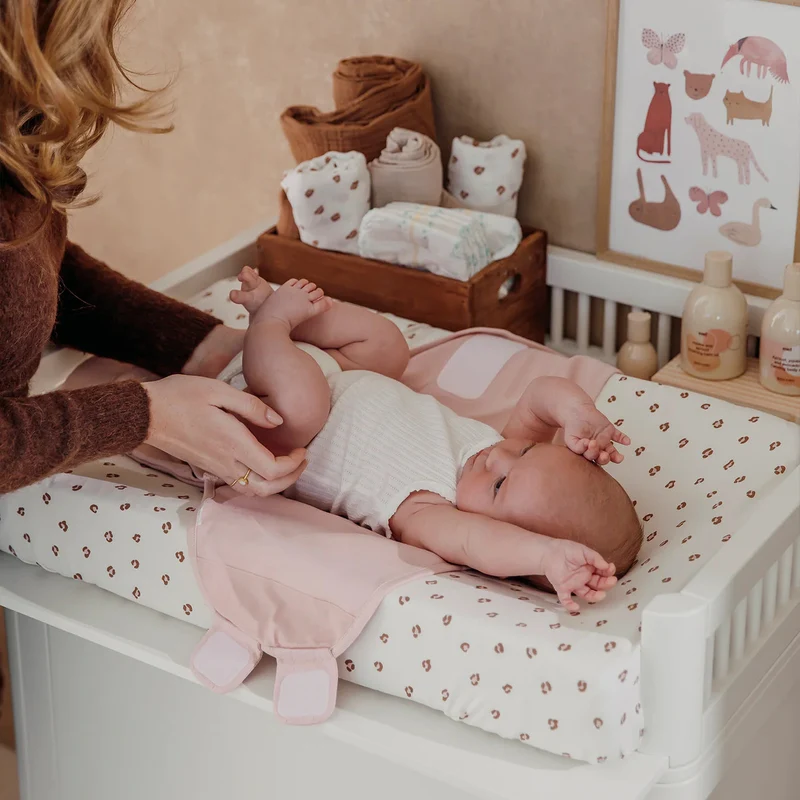 Couverture d’emmaillotage bébé – coton 0-3 mois Rose uni