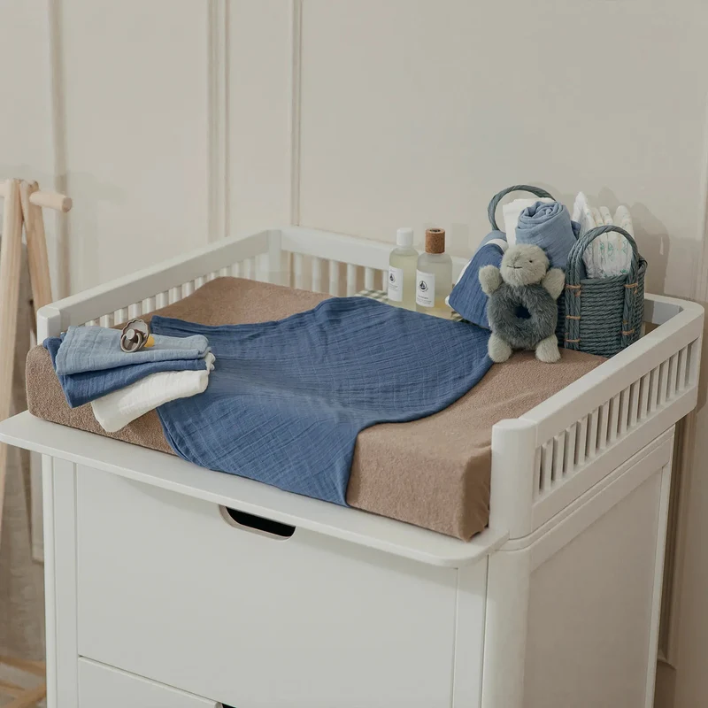 Lange bébé mousseline bleu indigo naturel – lot de 3