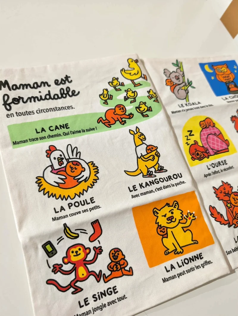 Livre bébé tissu maman – livre sensoriel naissance