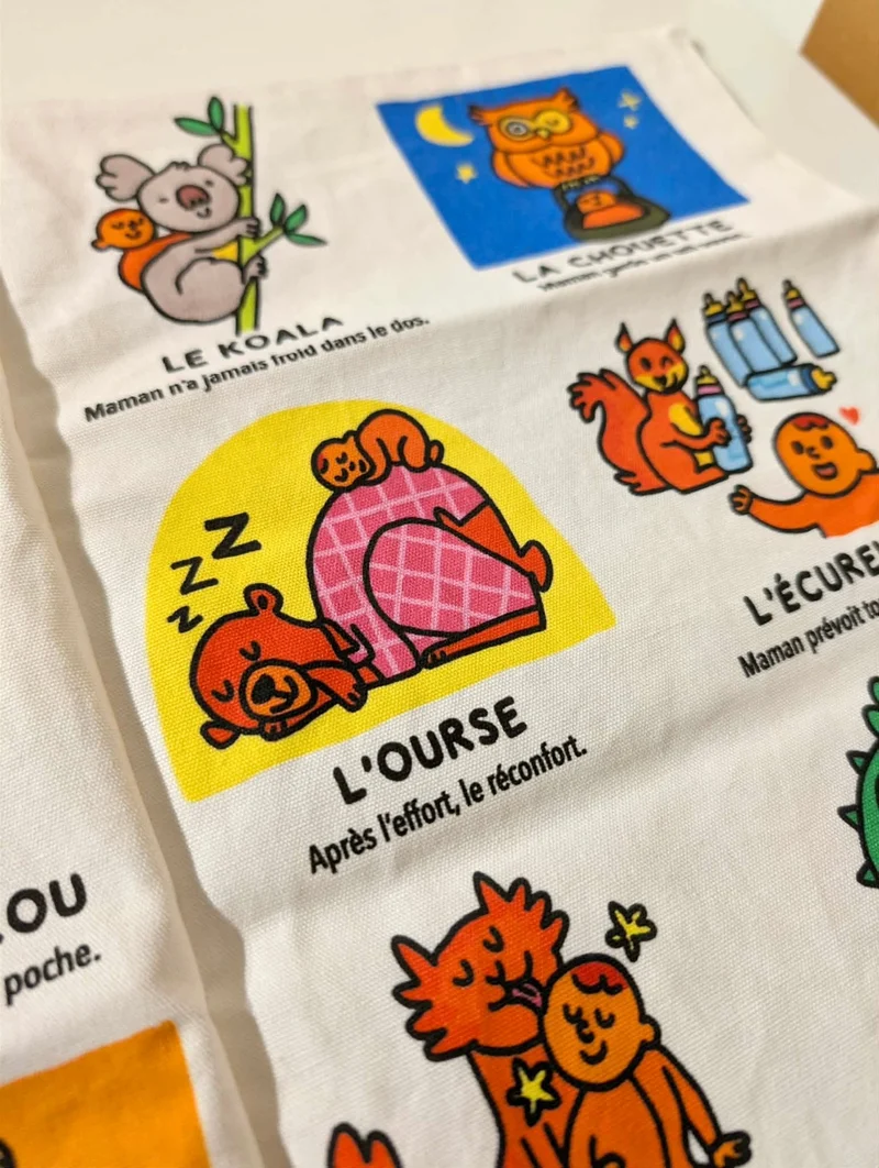Livre bébé tissu maman – livre sensoriel naissance