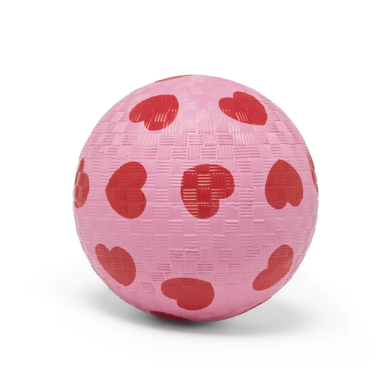 Ballon bébé cœurs rose 12 cm – balle enfant ludique
