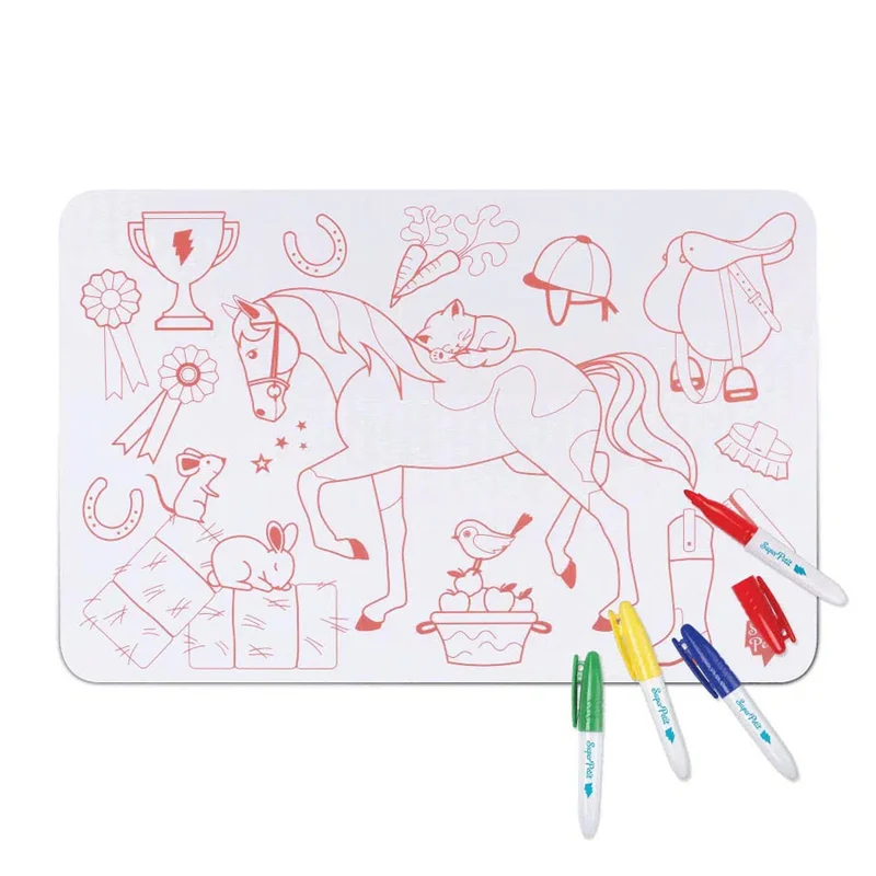 Mini set de coloriage réversible Poney Club