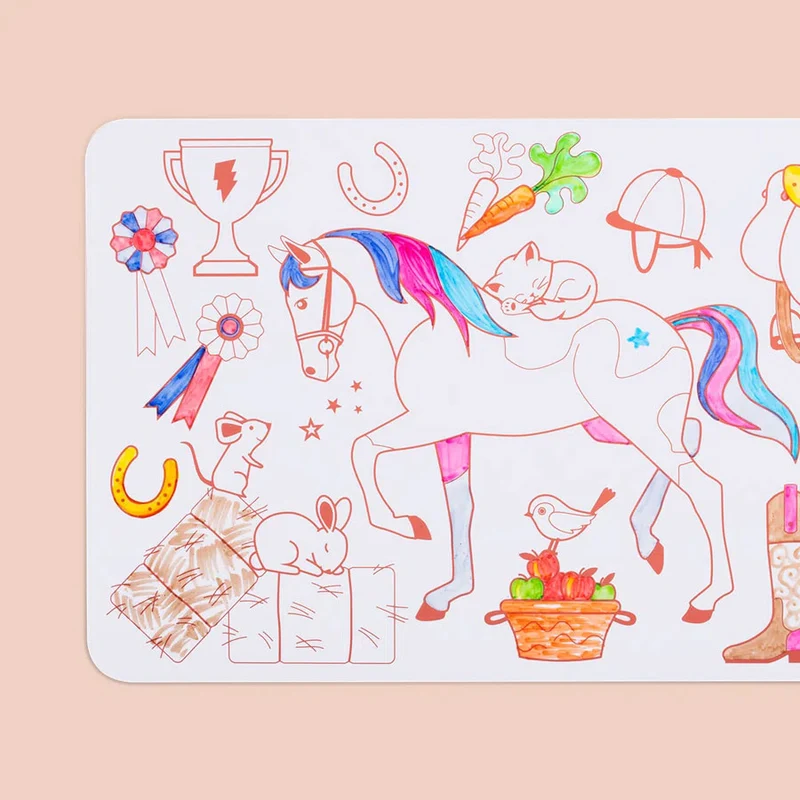 Mini set de coloriage réversible Poney Club