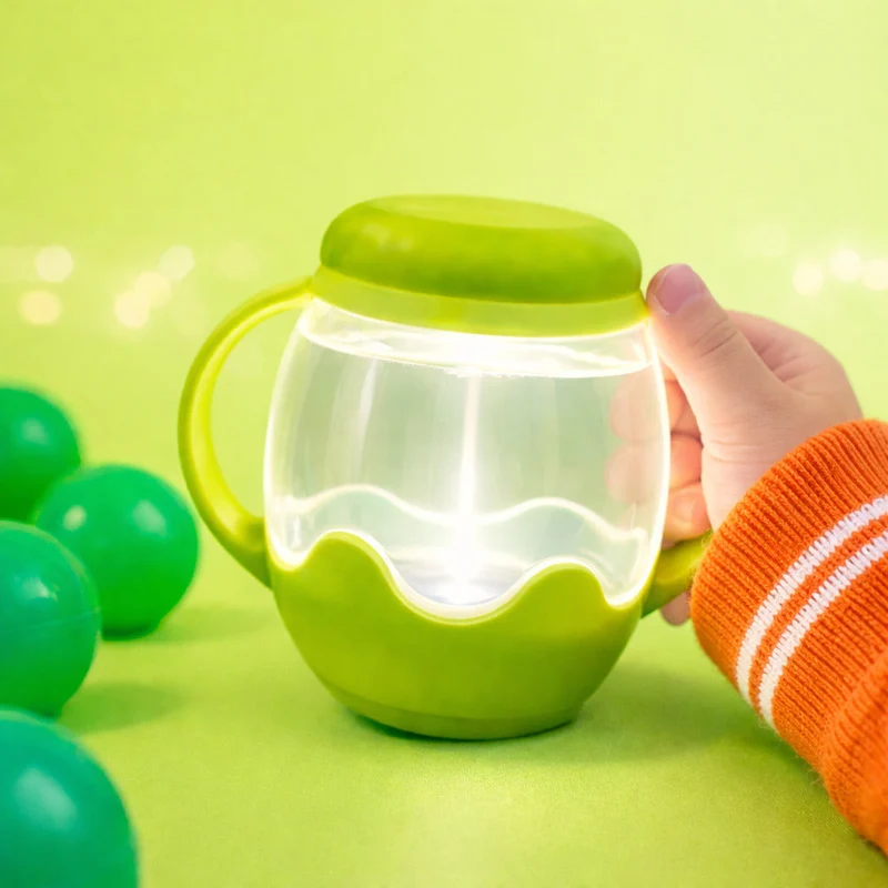 Jarre jouet sensoriel lumineux enfant – bocal apaisant dès 18 mois verte
