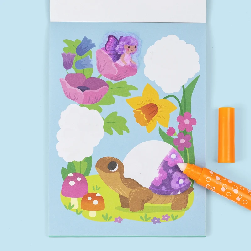 Coloriage magique enfant fées – carnet sans tache 2 ans