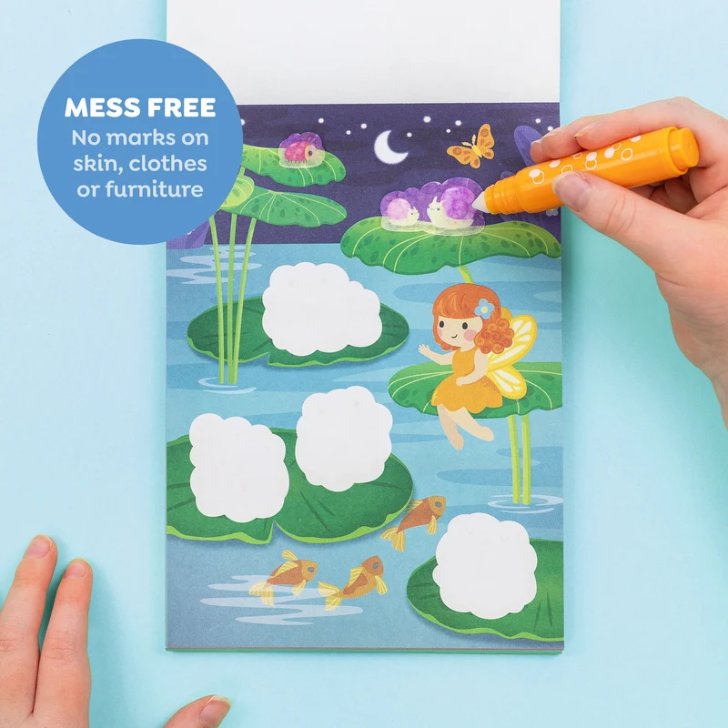 Coloriage magique enfant fées – carnet sans tache 2 ans
