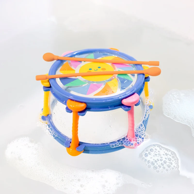 Jouet de bain bébé tambour – jouet d’éveil musical 2 ans
