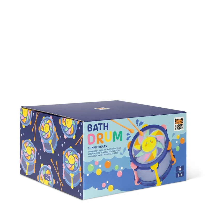 Jouet de bain bébé tambour – jouet d’éveil musical 2 ans