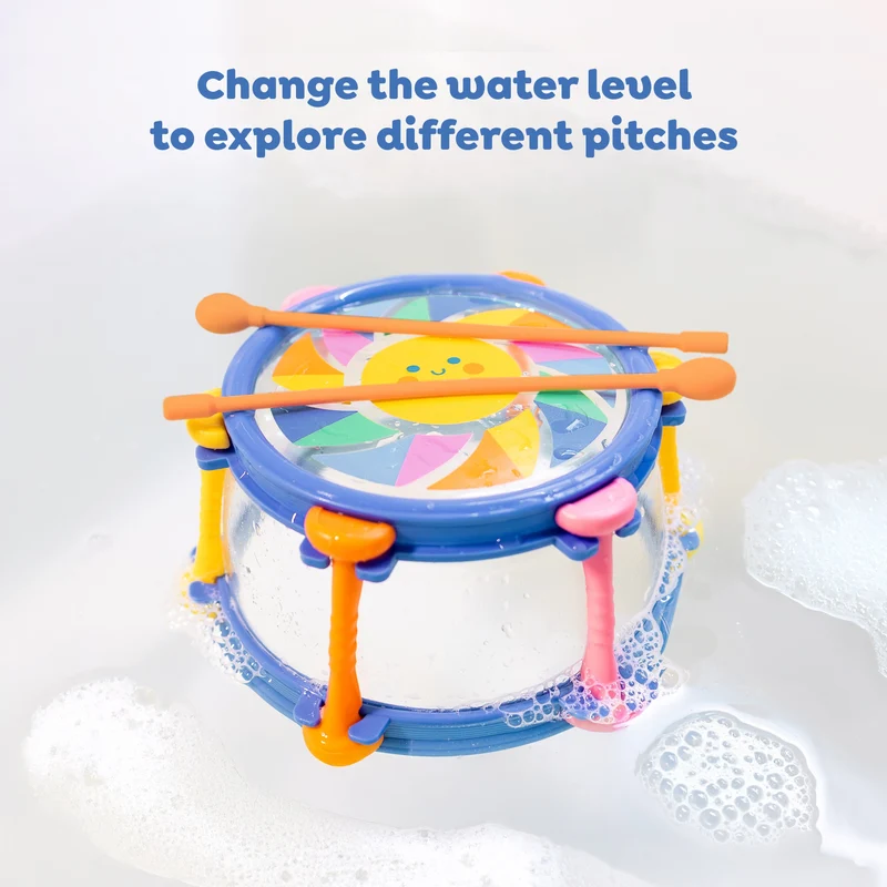 Jouet de bain bébé tambour – jouet d’éveil musical 2 ans