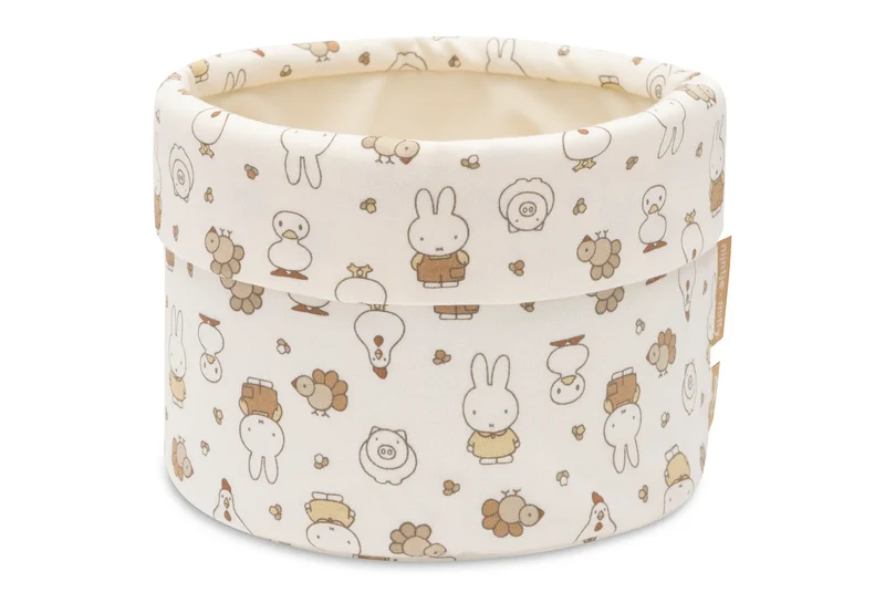 Panier de rangement bébé en coton – organiseur table à langer Miffy Family Farm