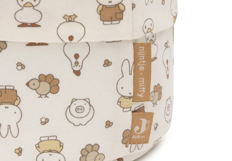 Panier de rangement bébé en coton – organiseur table à langer Miffy Family Farm