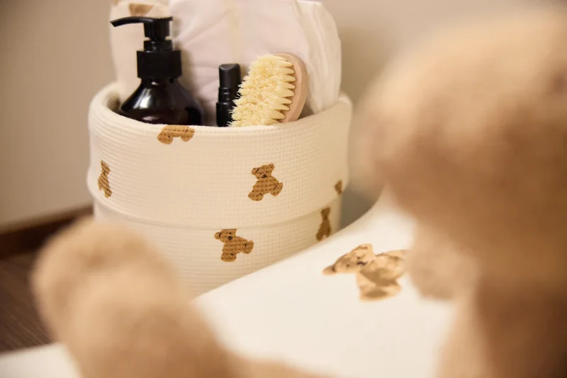 Panier rangement bébé Mini Teddy Bear – Organisation pour la table à langer