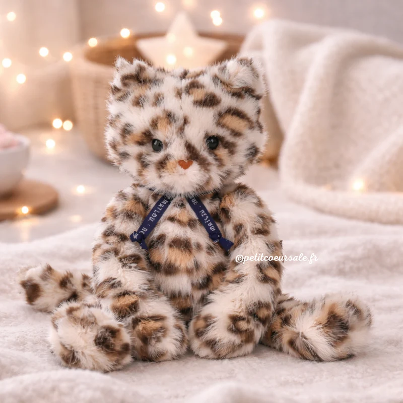 Peluche chat Léo Chat Méloé fabriquée en France – 37 ou 56 cm Maïlou