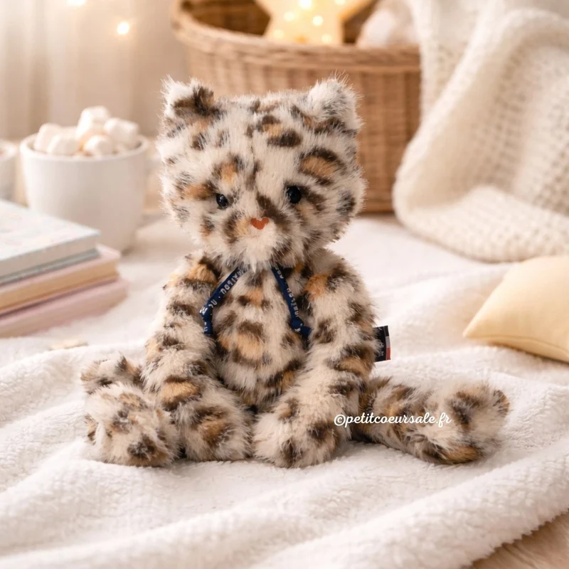 Peluche chat Léo Chat Méloé fabriquée en France – 37 ou 56 cm Maïlou