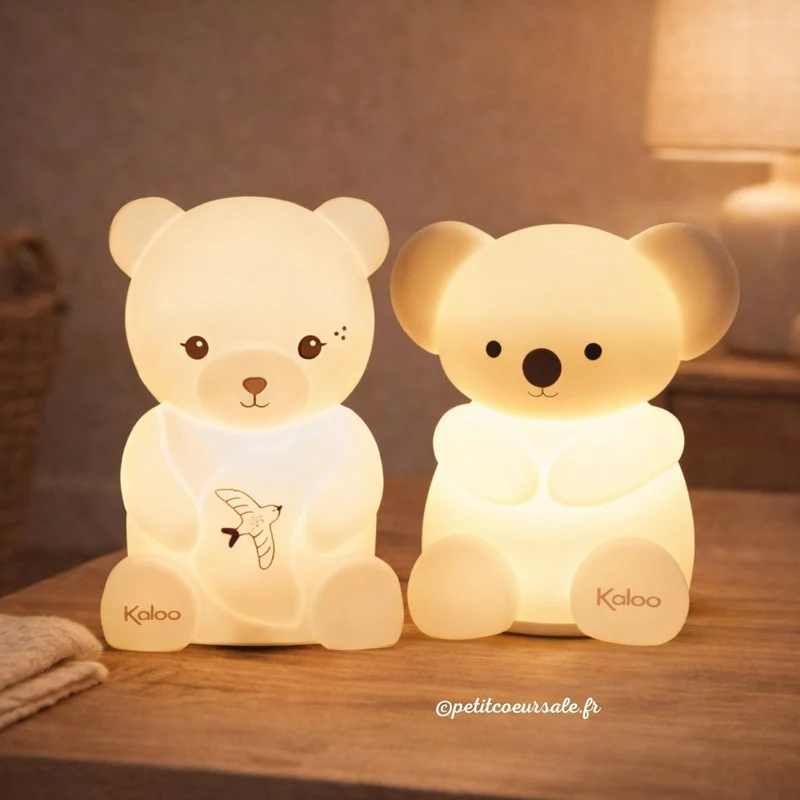 Veilleuse bébé silicone ours – rechargeable 18 cm